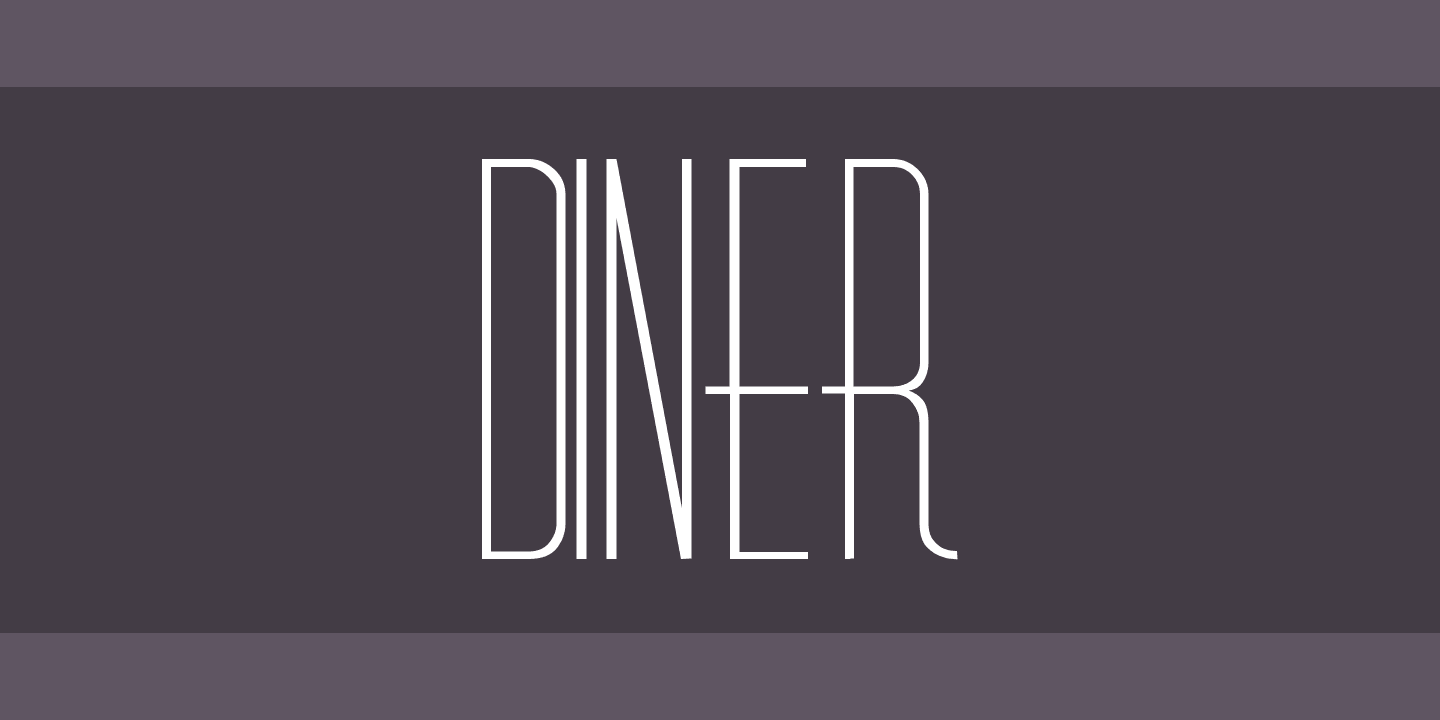 Пример шрифта Diner Fatt